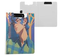 Foldable Clipboards Moody Boys A4 Clipboard with Binder Two Metal Clips Pen Holder School Clip Board with Cover