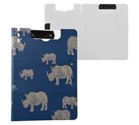 Foldable Clipboards Trendy Wooden Rhino Blu Ray A4 Clipboard Binderfolio Two Metal Clips Pen Holder Office Clip Board with Hard Cover