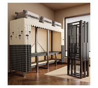 Foldable Closet Wardrobe For Hanging, Portable Closet Steel Simple Wardrobe Storage, Covered Clothes Rack, Metal Clothing Garment Racks For Bedroom(Yellow,216cm/85inch)