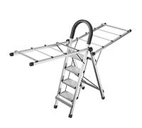Foldable Clothes Airer - Free-Standing Space-Saving Laundry Drying Rack with Ladder Design, for Indoor and Outdoor Use (A-33x15x134cm)