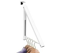 Foldable Clothes Airer, Hook for Hangers Over the Door, Foldable Clothes Dryer Rack, Clothes Airer without Drilling, Space-Saving Folding Clothes Rack for Balcony, Laundry