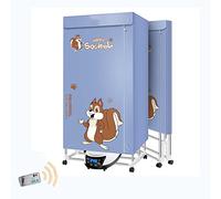 Foldable Clothes Dryer, Indoor 2000W Power Large Capacity Dryer with 4 Rails, 240 Minutes Timer, PTC Hot Air Heating, Energy Saving (Color: Ice Blue)