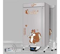 Foldable Clothes Dryer, Indoor 2000W Power Large Capacity Dryer with 4 Rails, 240 Minutes Timer, PTC Hot Air Heating, Energy Saving (Color: Ice Blue)