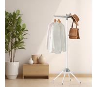 Foldable Clothes Drying Rack, Grey + White / 65T x 65B x 150H cm
