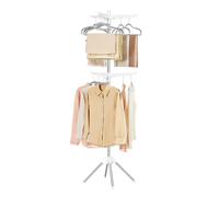 Foldable Clothes Drying Rack, White + Silver / 60T x 60B x 191H cm