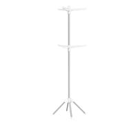 Foldable Clothes Drying Rack, White + Silver / 60T x 60B x 191H cm