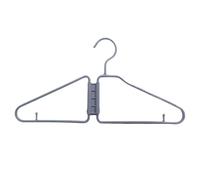 Foldable Coat Hanger Portable Travel Hangers Space Saving Fold In Half Design Lightweight For Jackets And Clothing (Grey, 39.5x21cm)