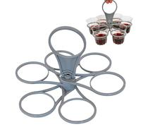 Foldable Coffee Carrier Drink Holder 2Pcs, Super Carry 6-Cup Beverage Carrier Portable Drink Holder Tray with Handle Reusable Pocket Size Cup carrier Holiday Plastic drink holder for Coffee, Beverages