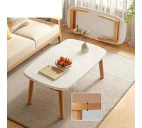 Foldable Coffee Table, Multifunctional Rectangular Wooden Tea Table for Living Room and Dining Room, Minimalist Design with Strong Load-Bearing Capacity