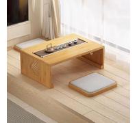 Foldable Coffee Table, Multifunctional Rectangular Wooden Tea Table, Japanese Style, No Installation Required for Living Room, Dining Room, Tea Room