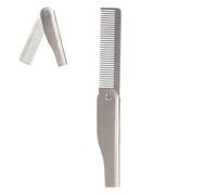 Foldable Comb, Stainless Steel Hair Beard Grooming Comb, Pocket-Sized Styling Shaping Tool, Sturdy Travel Hairbrush, Portable Hair Combs for Men 16.8x2x0.5cm