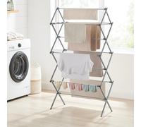 Foldable Compact Clothes Drying Rack Steel Frame Indoor Outdoor SONGMICS Grey One Size
