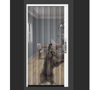 Foldable Concertina Door with Lockable Key Portable Aluminum Security Screen for Patios Workshops RVs 49x80in No Drilling Interior Mesh Gate