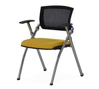 Foldable Conference Chair with Writing Pad Aluminum Alloy Training Stool Multipurpose Reception Chair for Office & School Pack of 10
