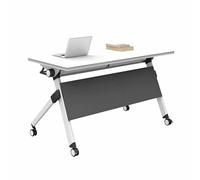 Foldable Conference Desk with Lockable Wheels Modular Seminar Table for Office School or Event SpacePortable and Versatile Workstation Furniture