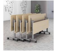 Foldable Conference Desk with Wheels Steel e Modular Table for Training Meetings & Semi in Office & Eon Envirnts