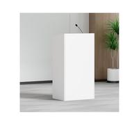 Foldable Conference PodiumWhite Church Pulpit for Activities Office & Studio UseVersatile Presentat Stand for Speakers and Events