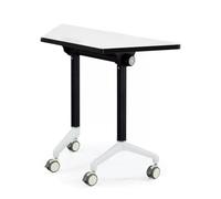 Foldable Conference Room Table with nt Locking Wheels - Multi-functional Trapezoidal Design Perfect for Home Office and Meetings 47.2" x 23.6" x 29.5"