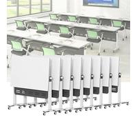 Foldable Conference Table for Meeting Rooms Mobile Training Table with Wheels Flip Top Seminar Table for Office Classroom (Pack of 8 5 ft Wide)