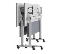 Foldable Conference Table with Wheels Modern Meeting Desk with Flip Top for Offices & Classrooms Set of 2 55.1 x 23.6 x 29.5 inches Portable & Space-Saving Design