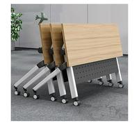 Foldable Conference Table with WheelsLarge Rectangular Flip Top Meeting Table for Seminar Office and Conference Room (63x20x30in) Portable & SpaceSaving Solutions