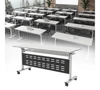 Foldable Conference Table with WheelsMultifunctional & Portable Meeting Desk for Home Office Study and Event SpacesSpaceSaving Design