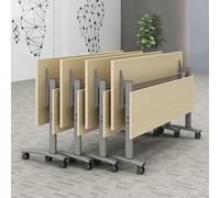 Foldable Conference Training Table Set4 Pcs Flip Top Meeting Tables with Lockable Wheels for Classrooms Training Rooms & Event SpacesVersatile & SpaceSaving Design