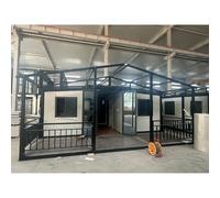 Foldable Container Cabin, Easy Install Modular Home, Sustainable Material for Home, Office or Camping Use