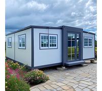Foldable Container Home - Mobile Modular Tiny House with Bedroom, Kitchen, and Bathroom Prefab Sustainable Living Off-Grid House, Portable Modern Villa