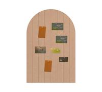 Foldable Cork Board, 0.9 cm Thick Large Felt Bulletin Board with Adhesive Sticker, Round Edges Wall Panels for Office Bedroom Living Room, Decorative Board for Pictures Notes (Camel, 60x40 cm)