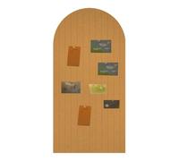 Foldable Cork Pin Board 120 x 60 cm, 0.9 cm Thick Felt Tiles, Pin Board for Children's Room with Adhesive Velcro Fastening, Decoration Board for Pictures Notes, Edges Wall Panels for Living Room in