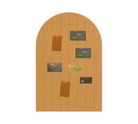 Foldable Cork Pin Board 60 x 40 cm, 1 cm Thick Felt Tiles, Pin Board for Children's Room with Adhesive Velcro Fastening, Decoration Board for Pictures Notes, Round Edges Wall Panels for Living Room in