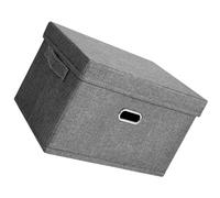 Foldable Cotton Linen Storage Box with Handles for Clothes Organising