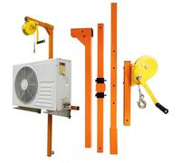 Foldable Crane Support AC Installation Lift Tool 15m Pulley & Rope Special Hanger for Easy Outdoor Air Conditioner Installation
