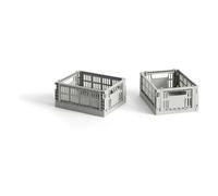 HAY HAY Colour Crate Mini 2-pack 13x17 cm Light grey