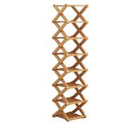 Foldable Cross-Layer Bamboo Shoe Rack for Bedroom Entryway Home - 8-Tier Space-Saving Storage Solution for Small Spaces