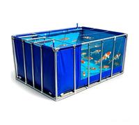 Foldable CSide PVC Koi Pond with Steel e 79"x79"x32" Outdoor Fish Pond for culture & Garden Above Ground Water Feature