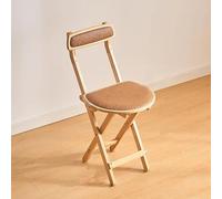 Foldable Cushioned Bar Stools Stackable Retro Dining Chairs with Backrest for Kitchen & Office Portable 26x33x76cm (10x13x30inch) Space Saving Comfort