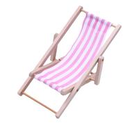 Foldable Deck Chair - Doll Toy Furniture, Miniature Lounge Chair | Compact Garden Chair Display, Desktop Beach Chair Decor, Mini Seat Accent Piece Party Decoration Home Ornament Use