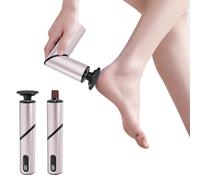 Foldable Dermawave Electric Foot File Callus Remover for Feet, Professional Foot Scrubber Sander Grinder for Dead Skin Cracked Heel, Pedicure Tool with 10 80 and 120 mesh Grinding Wheels Each