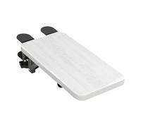 Foldable Desk Extender Tray - 0.47in Thick Board, Metal Support Clip On Bracket, Soft Padded Elbow Rest Pad | Offices Computer Work, School Study Station, Apartment Desktop Setup, Dorm Room