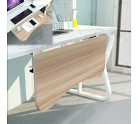 Foldable Desk Extension Plate for Keyboard & Mouse, Type K Steel Support, 25kg Capacity, Clamp Mount, 75 x 25 cm Wooden Surface - Optimal Solution for Your Workspace