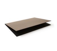 Foldable Desk Pad Leather Dove Grey - Office Desk Mat Perimeter Stitching