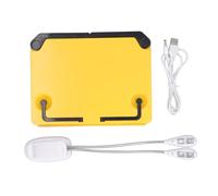 Foldable Desktop Music Stand Light Set, Wireless Book and Tablet Holder with Clip On LED Reading Light, Adjustable Gooseneck for Musicians Students Performers