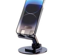 Foldable Desktop Phone Stand - 360 Rotatable Adjustable Metal Phone Holder, Non-Slip Mobile Phone Holder | Portable Smart Phone Dock, Pair