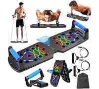 Foldable Digital Push Up Board - 24-in-1 Home Workout Equipment for Men & Women, Strength Training System for Chest, Arms, Back, Core - Portable Gym with LCD Counter