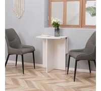 HOMCOM Foldable Dining Table Compact Drop Leaf Table for Kitchen - White