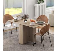 Mobile Drop Leaf Table Kitchen Table Extendable Dining Table w/ Shelves, Wheels