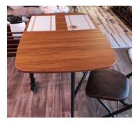 Foldable Dining Table on Wheels Extendable Butterfly Design Easy Assembly Sewing Table Multifunctional Space-Saving Furniture for Small Areas Brown (100x60x75cm)