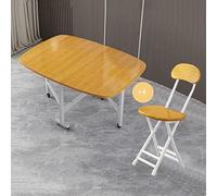 Foldable Dining Table Set with 4 Chairs SpaceSaving Drop Leaf Design Movable Kitchen Furniture on 360° Wheels Compact Dining Room Solution